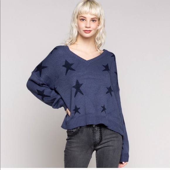 Indigo Blue POL Star Sweater - Picture 2 of 6
